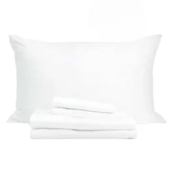 Twin XL Bamboo Bed Sheet Set - White New