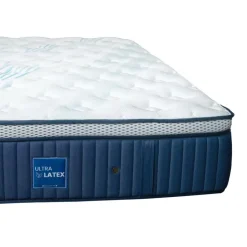 Dreamstar Twin XL Medium-Firm Hybrid Mattress - 54" Quilted Blue/White Hot