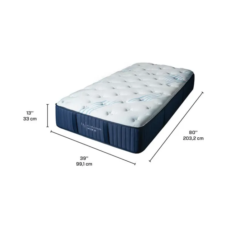 Dreamstar Twin XL Medium-Firm Memory Foam Mattress-in-a-Box - 39" x 80" Quilted Blue/White Hot