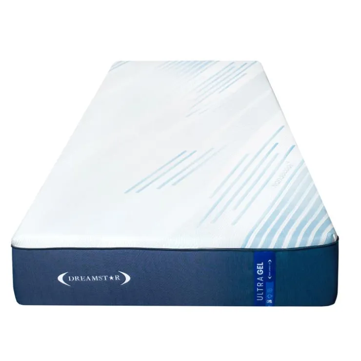 Dreamstar Twin XL Medium-Firm Memory Foam Mattress-in-a-Box - 39" x 80" Smooth Top Blue/White Clearance