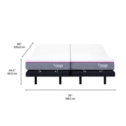 Two Adjustable Beds with Two Loop Mattresses (39"x78") GREY/WHITE Discount