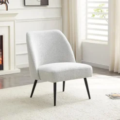 Upholstered Accent Armchair Natural Outlet