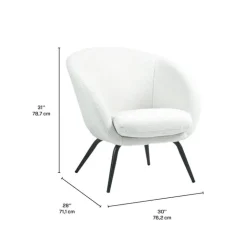 Upholstered Chair - White Discount