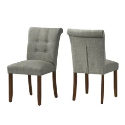 Monarch Upholstered Chairs (Set of 2) - - Grey Outlet