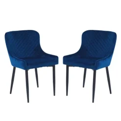 Upholstered Chairs (Set of 2) - Blue New