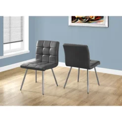 Monarch Upholstered Chairs (Set of 2) - - Grey Online