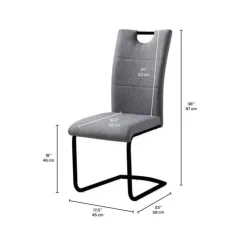 Upholstered Chairs (Set of 2) - GREY Clearance