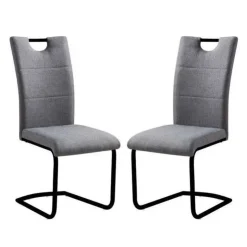 Upholstered Chairs (Set of 2) - GREY Clearance