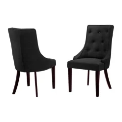 Upholstered Chairs (Set of 2) - Dark Grey Grey and brown Sale