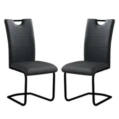 Upholstered Chairs (Set of 2) - Black NOIR Clearance