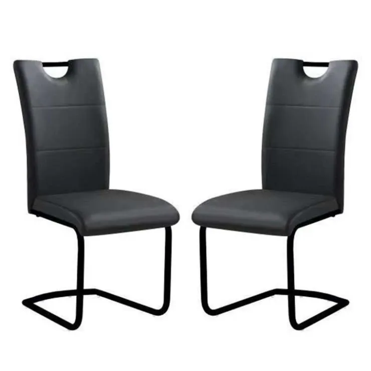 Upholstered Chairs (Set of 2) - Black NOIR Clearance