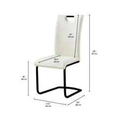 Upholstered Chairs (Set of 2) - White BLANC Outlet