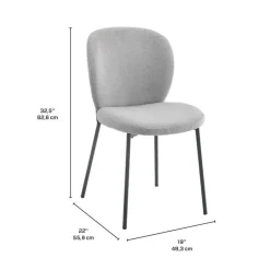 Upholstered Chairs (Set of 2) - Grey Mist Grey Online