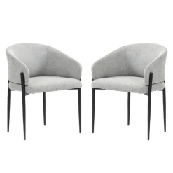Upholstered Chairs (Set of 2) - Grey Sale