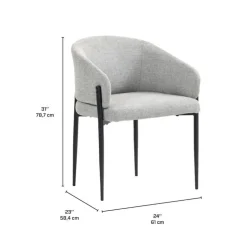 Upholstered Chairs (Set of 2) - Grey Sale