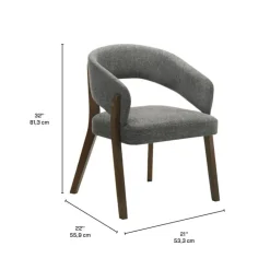 Upholstered Chairs (Set of 2) - Grey Brown/Dark Grey Discount