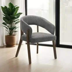 Upholstered Chairs (Set of 2) - Grey Brown/Dark Grey Discount