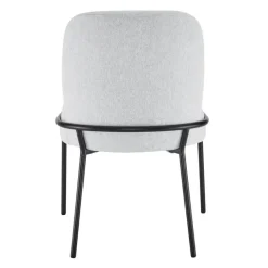 Upholstered Chairs with Tubular Metallic Accent (Set of 2) - Grey Black/Grey Discount