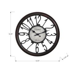 Monarch Wall Clock Brown