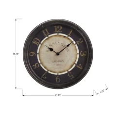 Monarch Wall Clock Brown