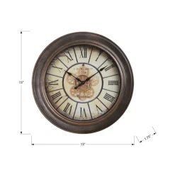 Monarch Wall Clock Brown