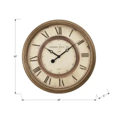Monarch Wall Clock Brown Discount