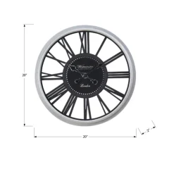 Monarch Wall Clock Black Best