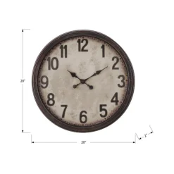Monarch Wall Clock Brown