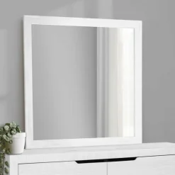 Monarch Wall Mirror - White Best