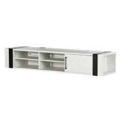 Meubles South Shore Wall Mounted Media Console - South Shore White Pine Hot
