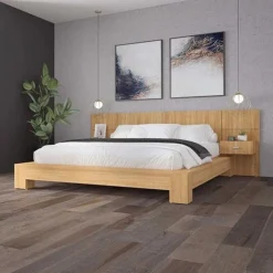 SUA-V Wall Units with 2 Integrated Nightstands for Queen Beds - Natural Sale