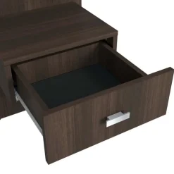 SUA-V Wall Units with 2 Integrated Nightstands for Full Beds - Taupe Brown New