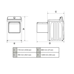 MIDEA Washer and Dryer Kit, Top-Load - MLTW5-MLTE5 Outlet