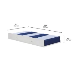 Bunk Bed with Trundle Bed - 39"/39" White Online