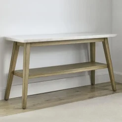 White Marble Top Console Table White / Naturel Outlet