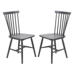 Wooden Chairs (Set of 2) - Black Hot