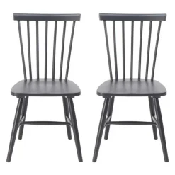 Wooden Chairs (Set of 2) - Black Hot