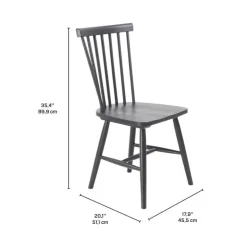 Wooden Chairs (Set of 2) - Black Hot