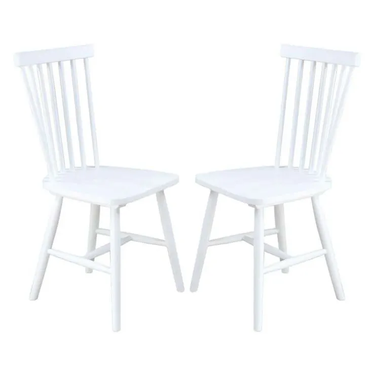Wooden Chairs (Set of 2) - White Online