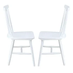 Wooden Chairs (Set of 2) - White Online