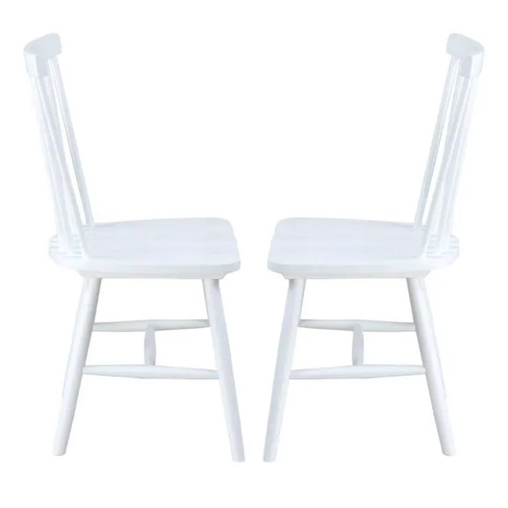 Wooden Chairs (Set of 2) - White Online