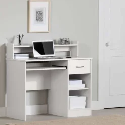 Meubles South Shore Work Desk with Charging Outlet - South Shore Pure White Sale